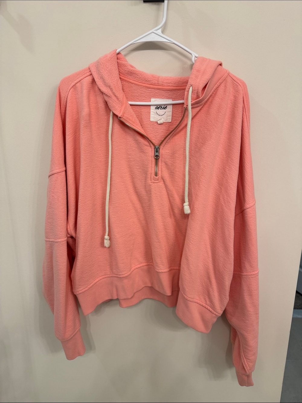 aerie Peach Half-Zip Hoodie